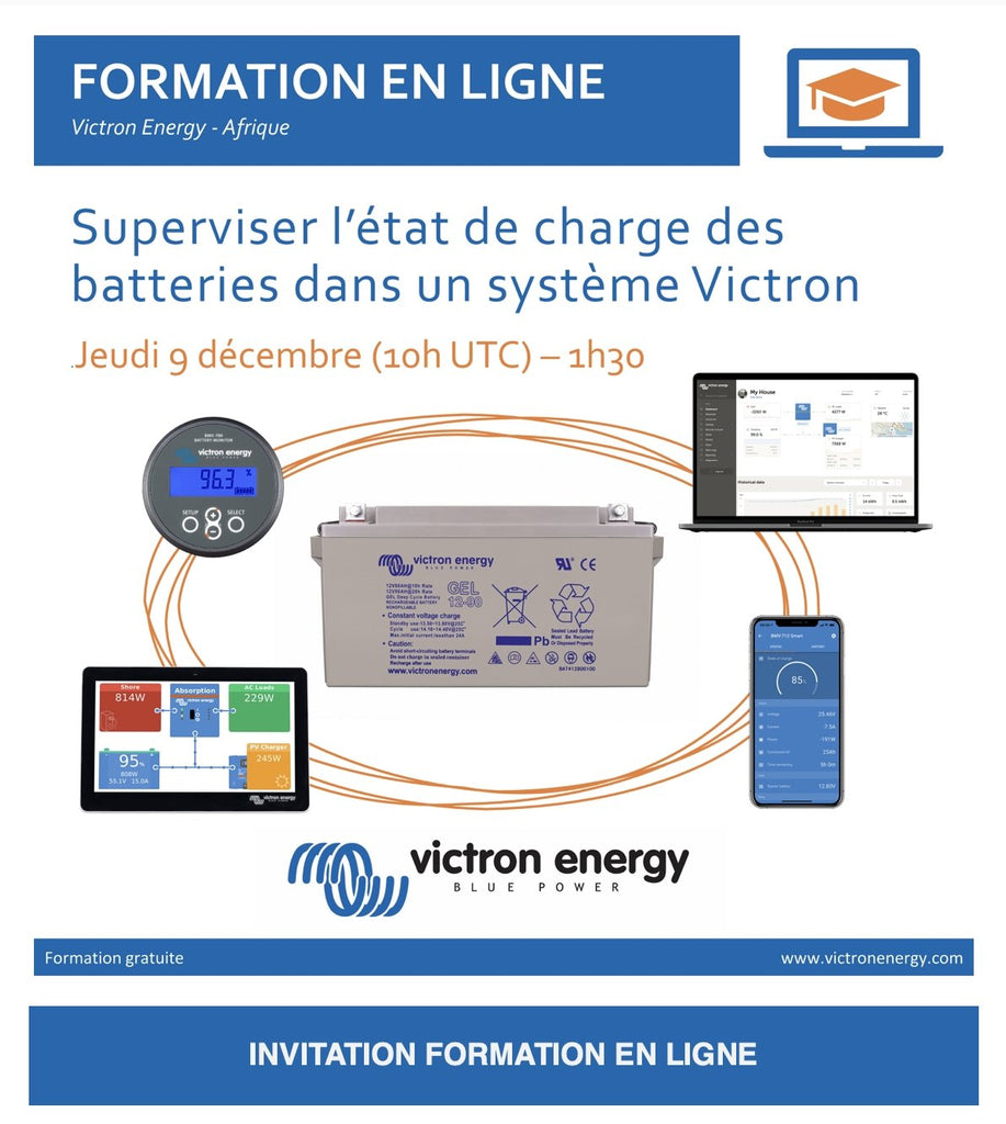 Superviser l'état de charge des batteries dans un système Victron